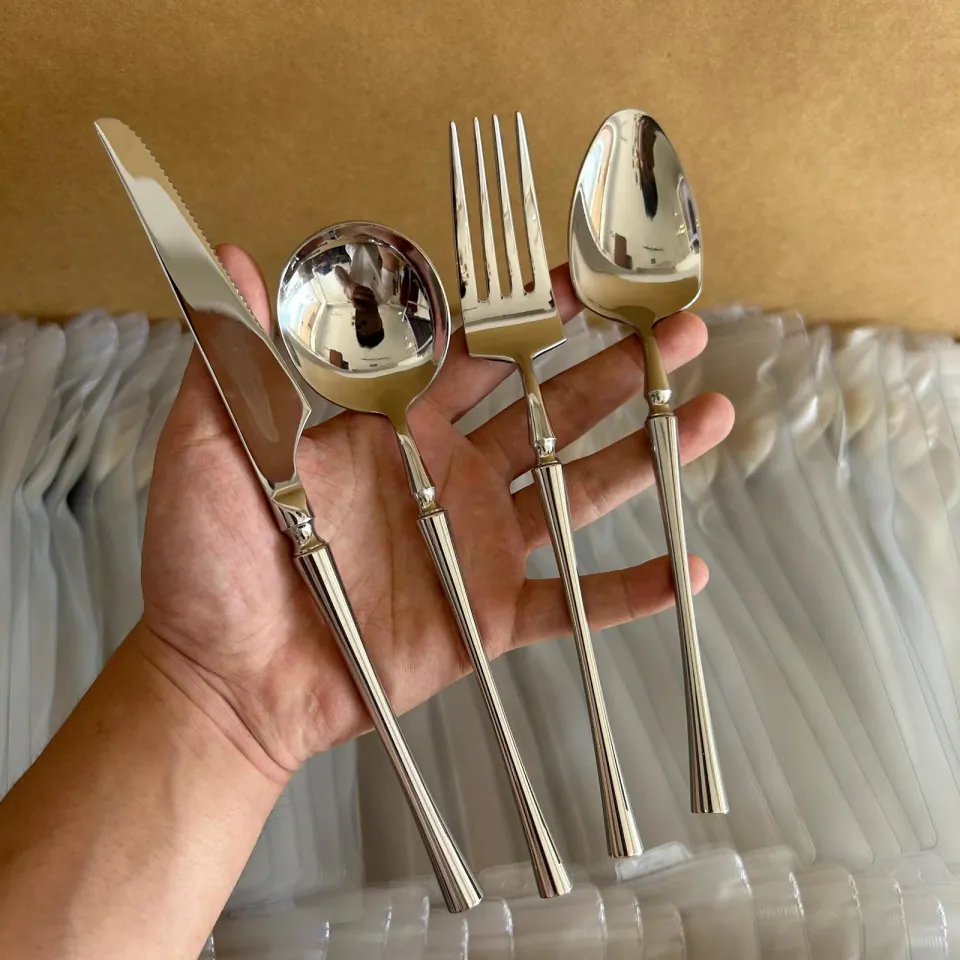 Slim-handle flatware, supplier catalog photograph